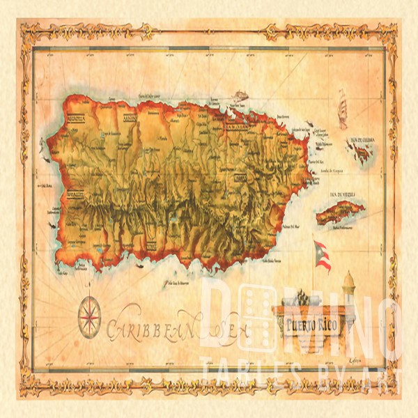 T210 Antique Puerto Rican Map